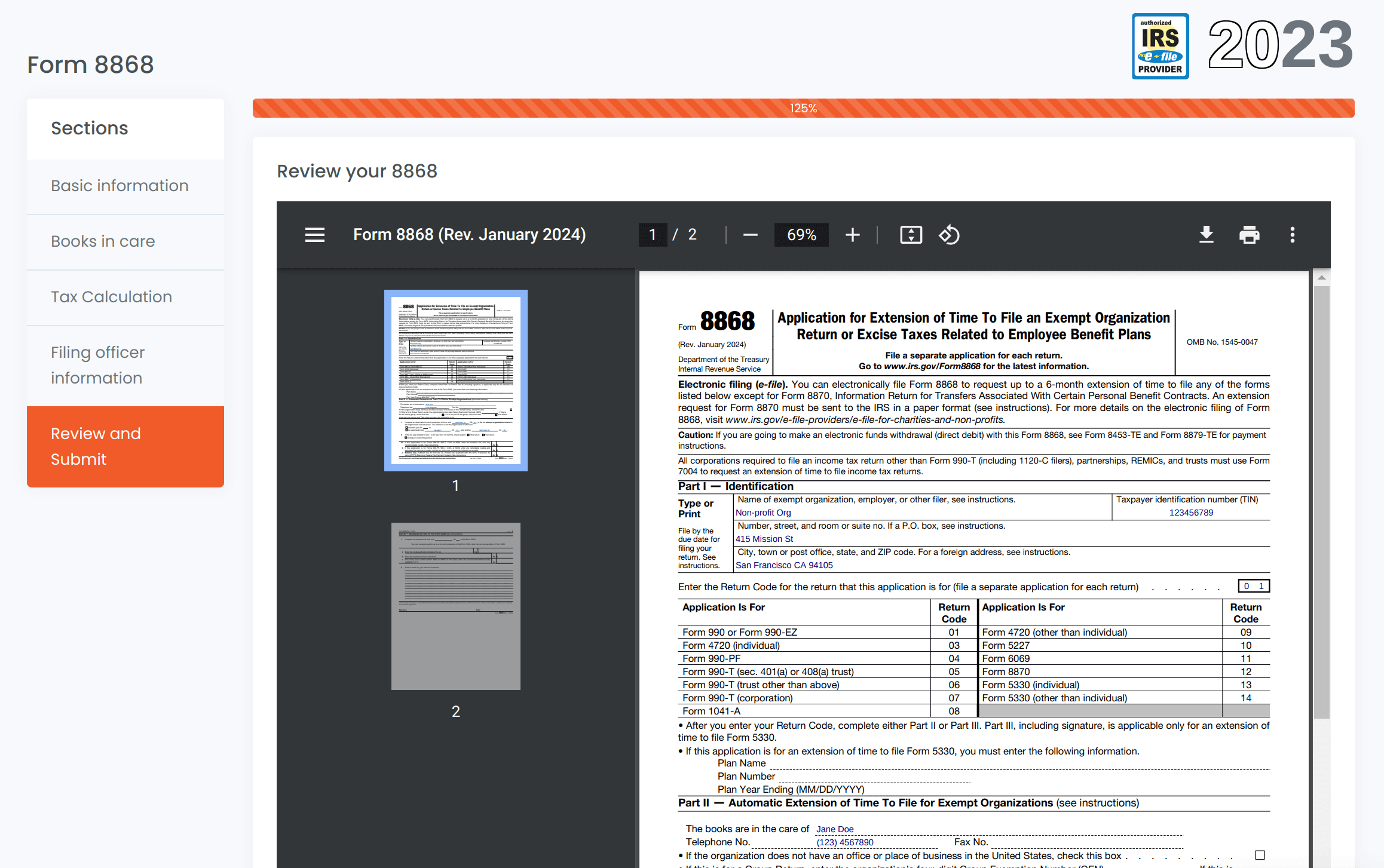 Form 8868 Review